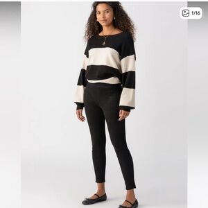 Sanctuary Women's Tapered Leg Slim Fit Ankle Pant Pull-On Black Size Large